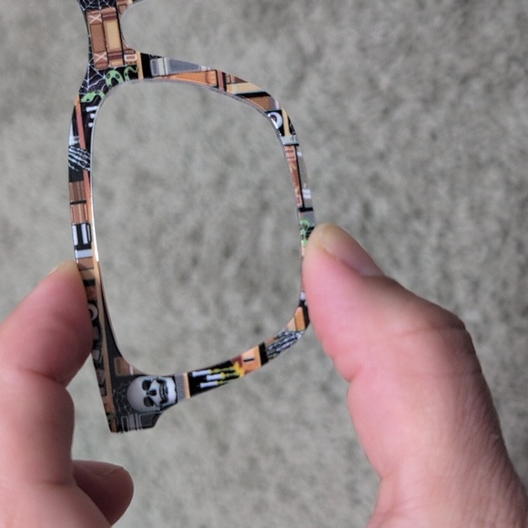 Pair Eyewear LARKIN Magnetic Topper Halloween Skeleton Bookshelf Print - Picture 3 of 6